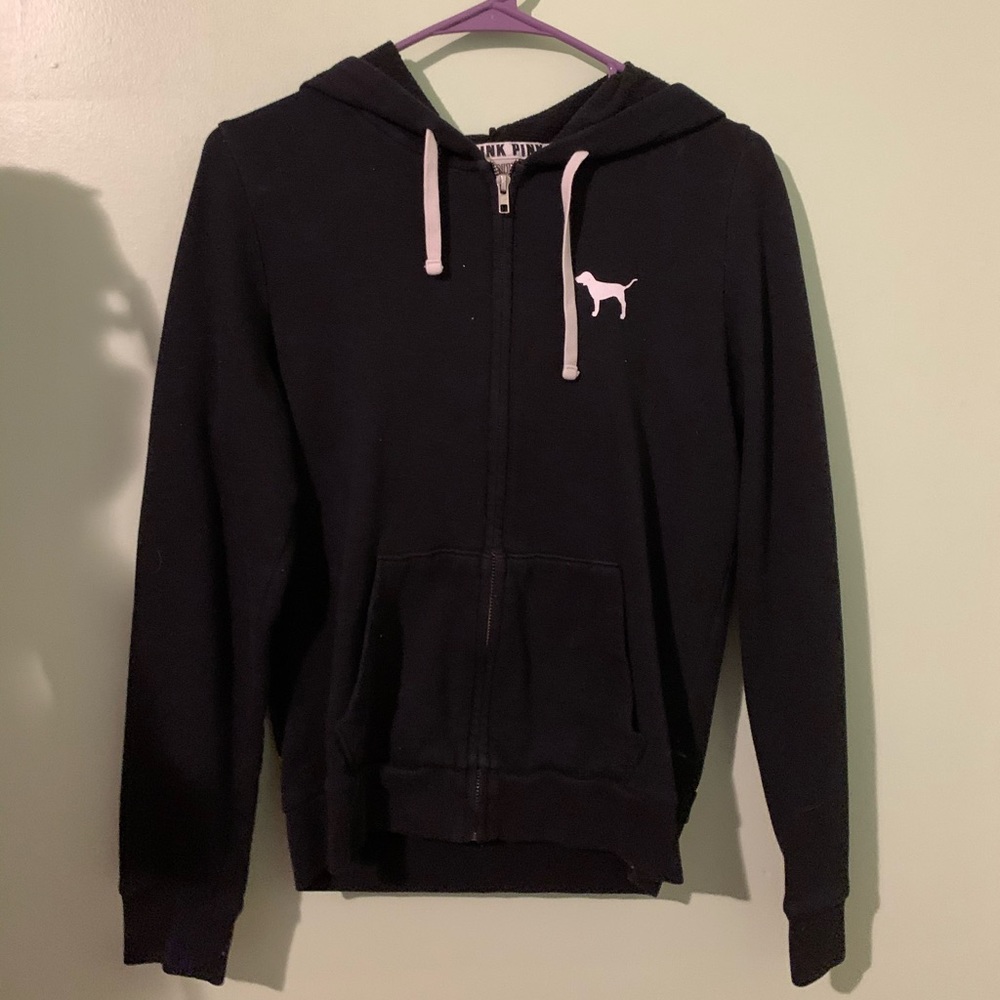 pink zip up hoodie